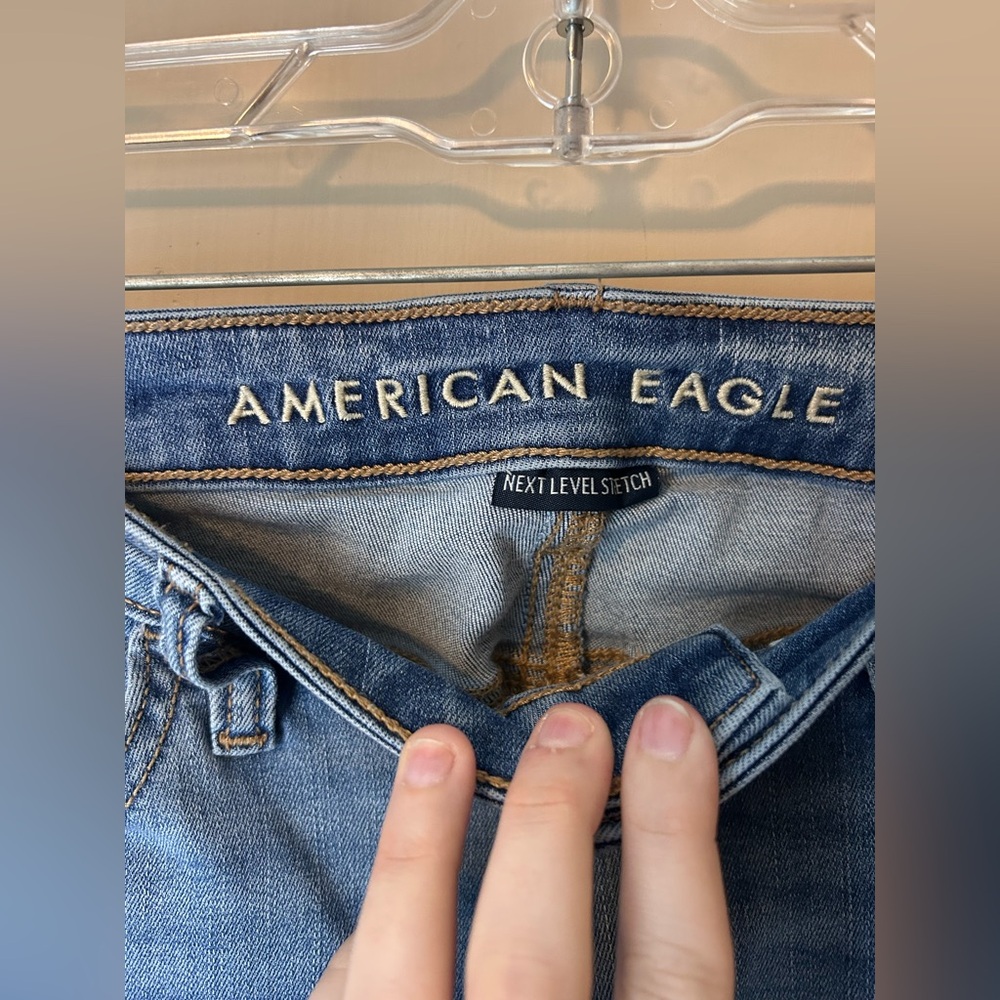 American Eagle Super High-Rise Jegging Medium Wash Skinny Jean Size 4 S - Picture 6 of 16